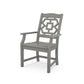 POLYWOOD Chinoiserie Dining Arm Chair — Slate Grey