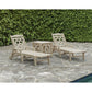 POLYWOOD Chinoiserie 3-Piece Chaise Set with Umbrella Stand Accent Table