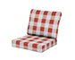 POLYWOOD Baffle Seat/Back Cushion — Buffalo Plaid Crimson
