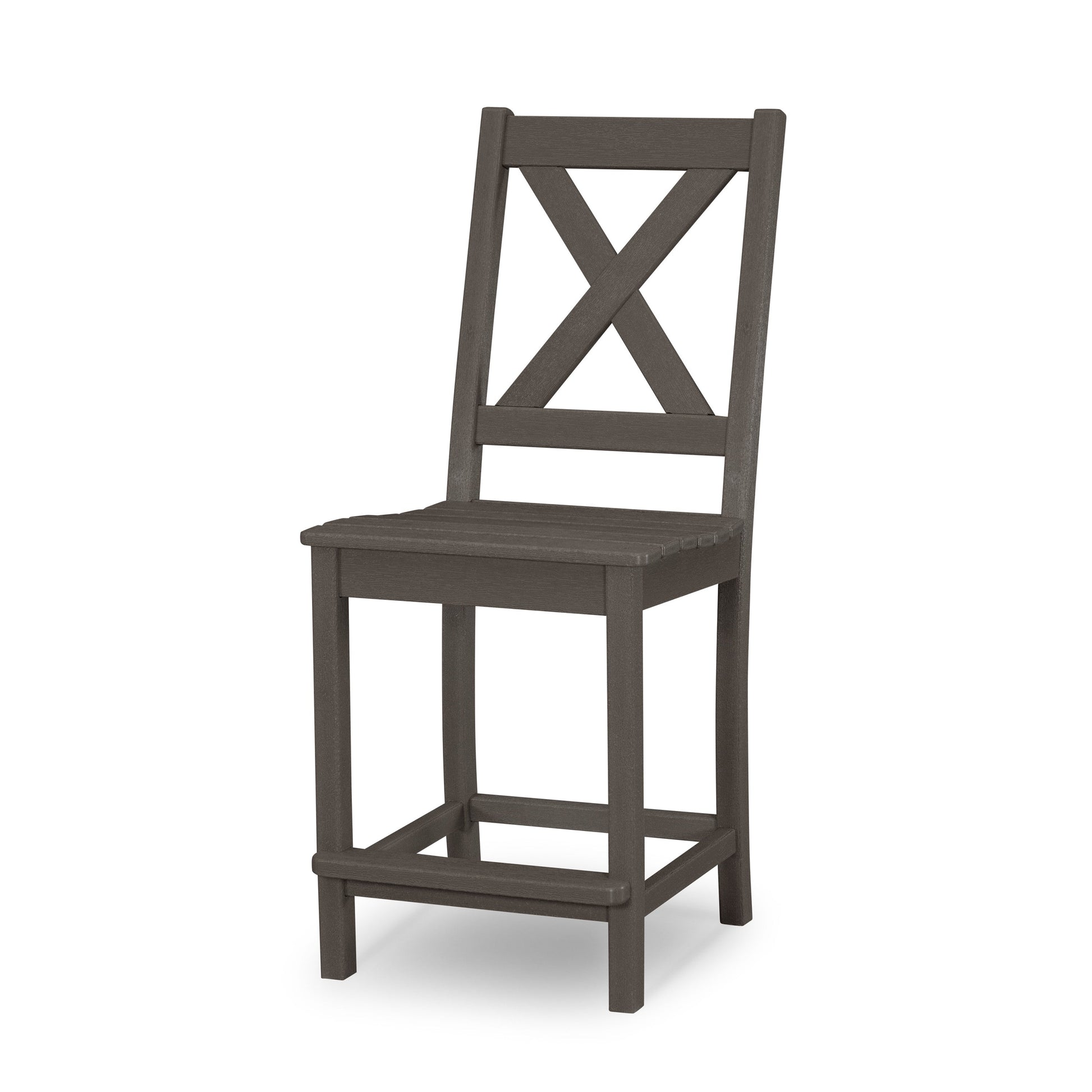 POLYWOOD Braxton Counter Side Chair — Vintage Coffee