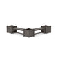 POLYWOOD 48" Vineyard L- Shaped Planter Bench Corner Set - Large — Driftwood