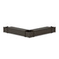 POLYWOOD 72" Vineyard L- Shaped Planter Storage Bench Corner Set — Vintage Coffee