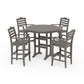 POLYWOOD Savannah 5-Piece Round Bar Set — Driftwood