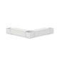 POLYWOOD 60" Vineyard L- Shaped Planter Storage Bench Corner Set — White