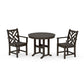 POLYWOOD Chippendale 3-Piece Round Dining Set — Vintage Coffee