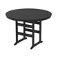 POLYWOOD 60" Round Farmhouse Bar Table — Black