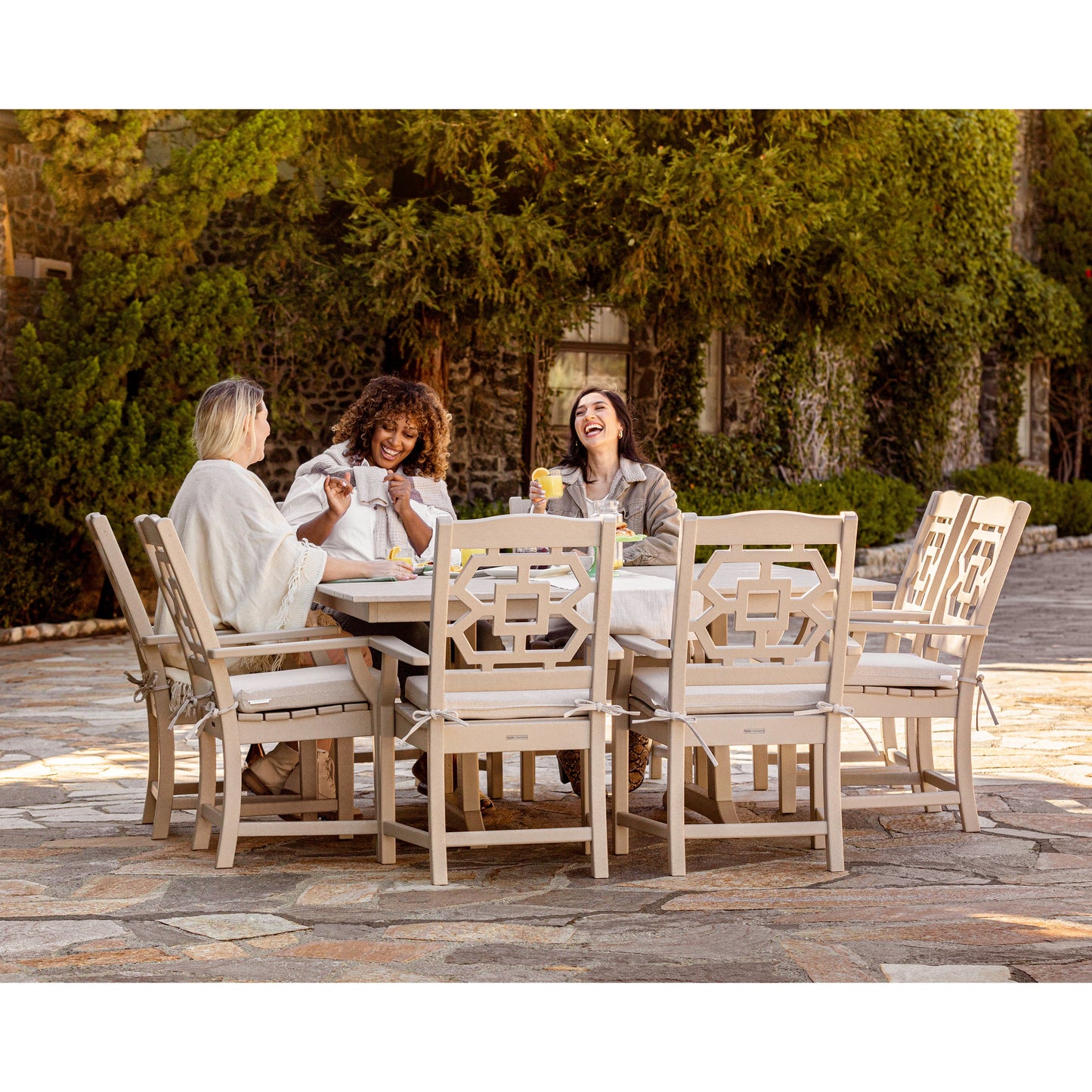 POLYWOOD Chinoiserie Dining Arm Chair