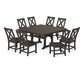 POLYWOOD Braxton Side Chair 9-Piece Farmhouse Dining Set — Vintage Coffee