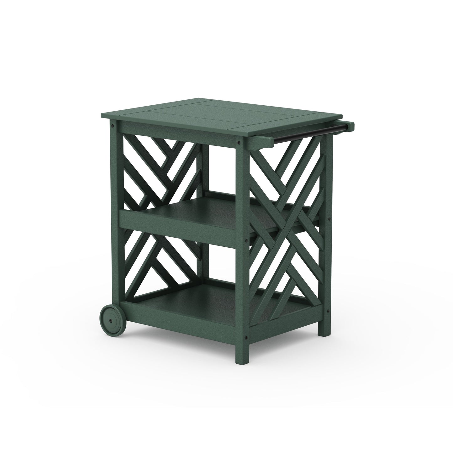 POLYWOOD Chippendale Bar Cart — Green