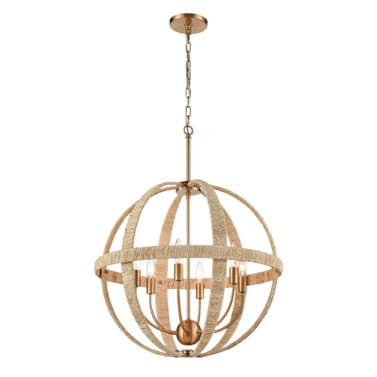 ABACA 23'' WIDE 6-LIGHT CHANDELIER  -  FREE SHIPPING !!!