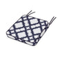 POLYWOOD Chinoiserie Side Chair Seat Cushion — Trellis Navy