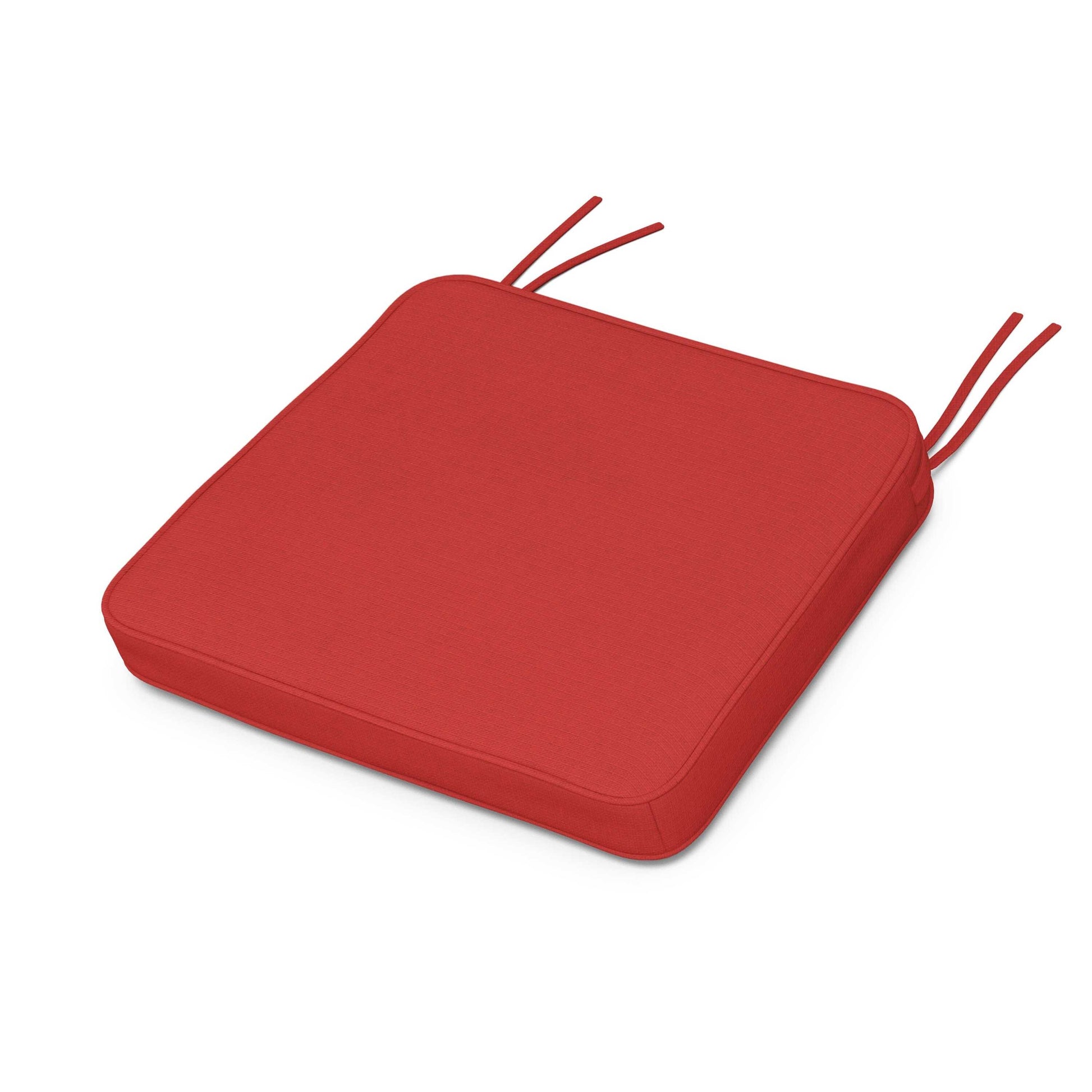 POLYWOOD Chinoiserie Arm Chair Seat Cushion — Crimson Linen