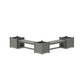 POLYWOOD 48" Country Living L- Shaped Planter Bench Corner Set - Large — Slate Grey