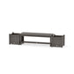 POLYWOOD 48" Vineyard Straight Planter Bench Set — Driftwood
