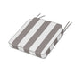 POLYWOOD Acadia Dining Side Seat Cushion — Cabana Stripe Grey Mist