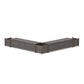 POLYWOOD 72" Country Living L- Shaped Planter Storage Bench Corner Set — Driftwood