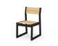 POLYWOOD EDGE Sling Dining Side Chair — Black / Dupioni Apricot Sling