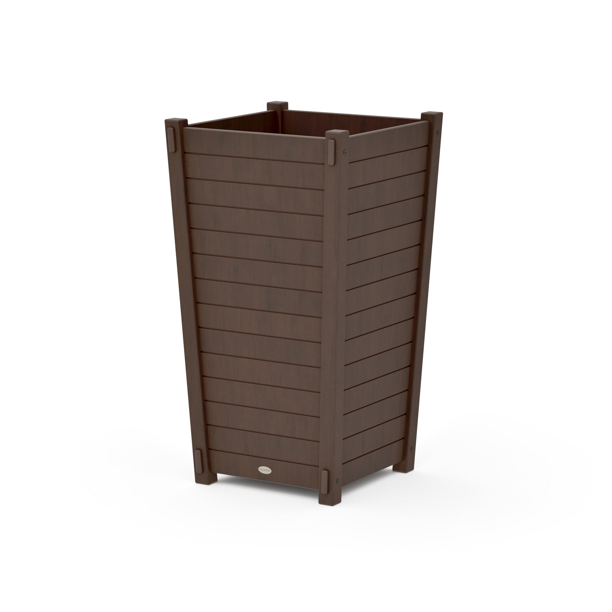 POLYWOOD Nautical Large Tapered Square Tall Planter Box — Kona