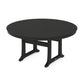 POLYWOOD Nautical Trestle 60" Round Dining Table — Black