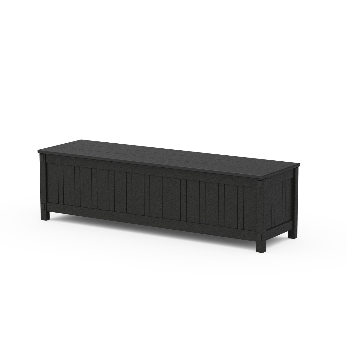 POLYWOOD Acadia 60" Storage Bench — Black