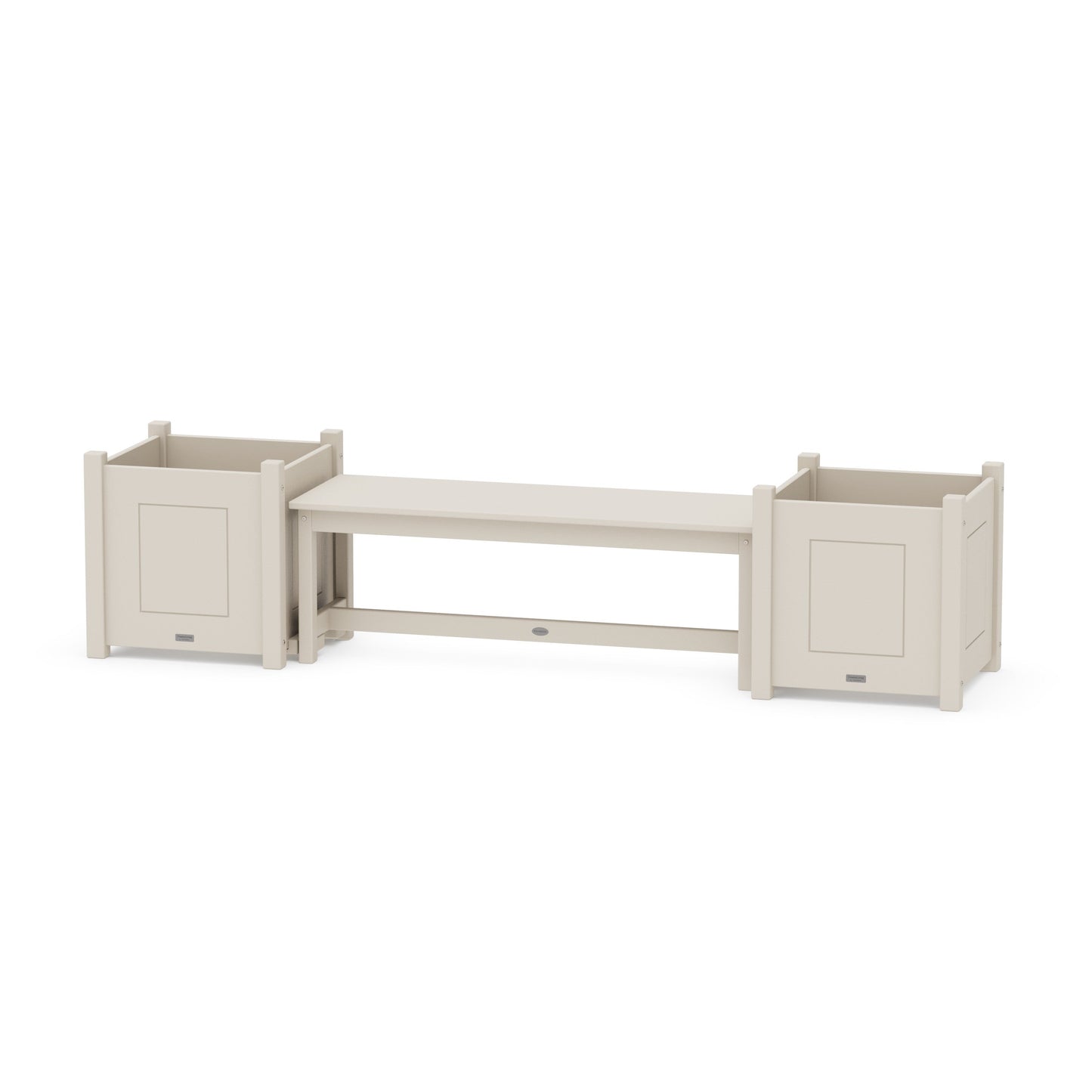 POLYWOOD 48" Country Living Straight Planter Bench Set - Large — Sand