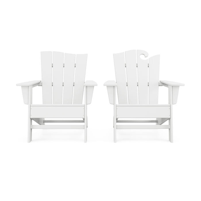 POLYWOOD Wave 2-Piece Adirondack Set with The Wave Chair Left FREE SHIPPING