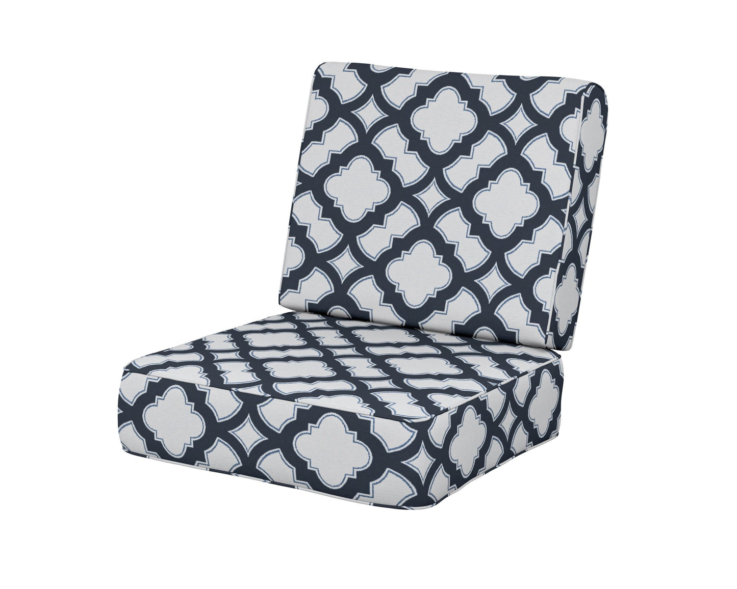 POLYWOOD Ateeva Harbour Seat and Back Cushion — Trellis Marine Indigo