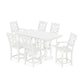 POLYWOOD Chinoiserie 7-Piece Farmhouse Counter Set — White