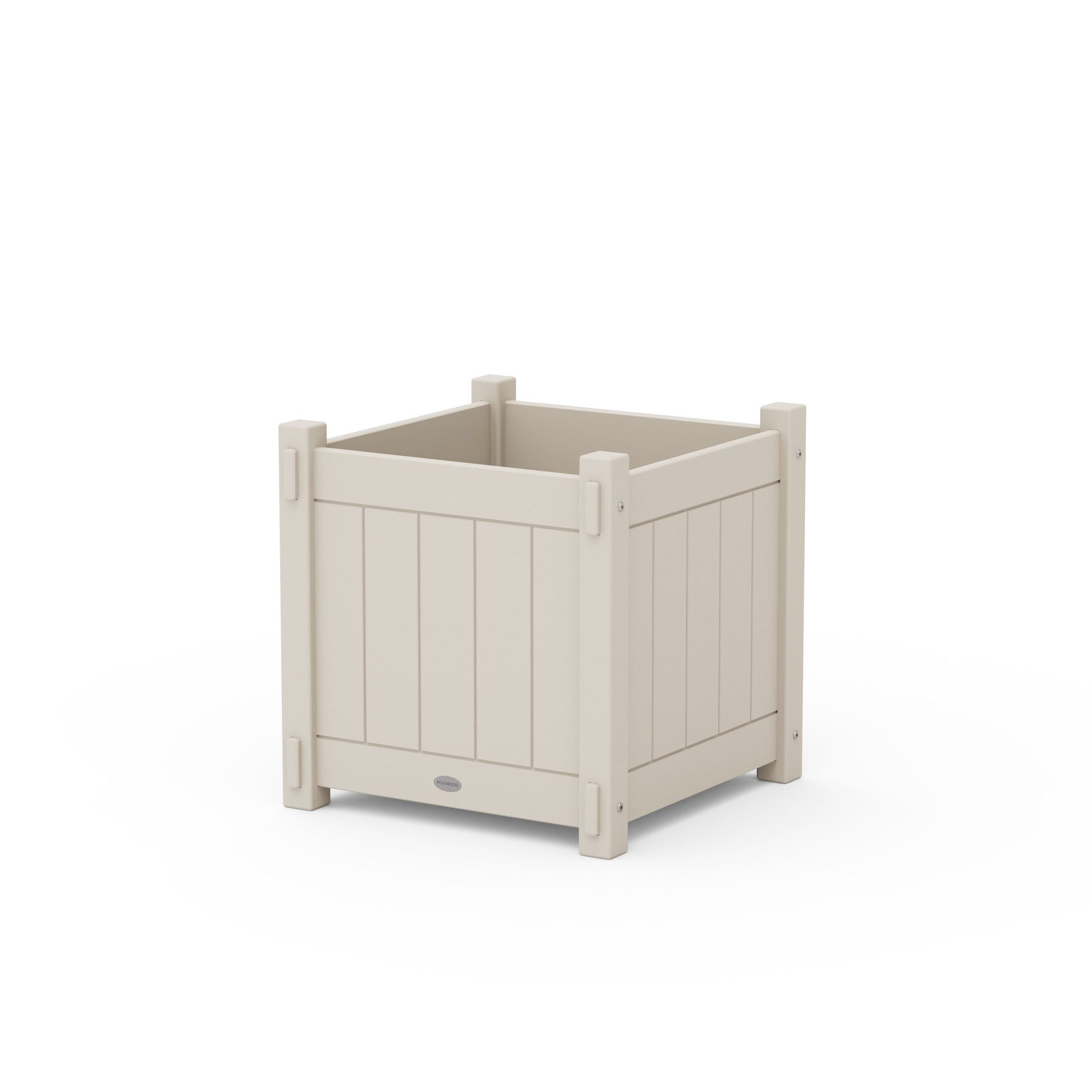 POLYWOOD Vineyard Large Square Planter Box — Sand