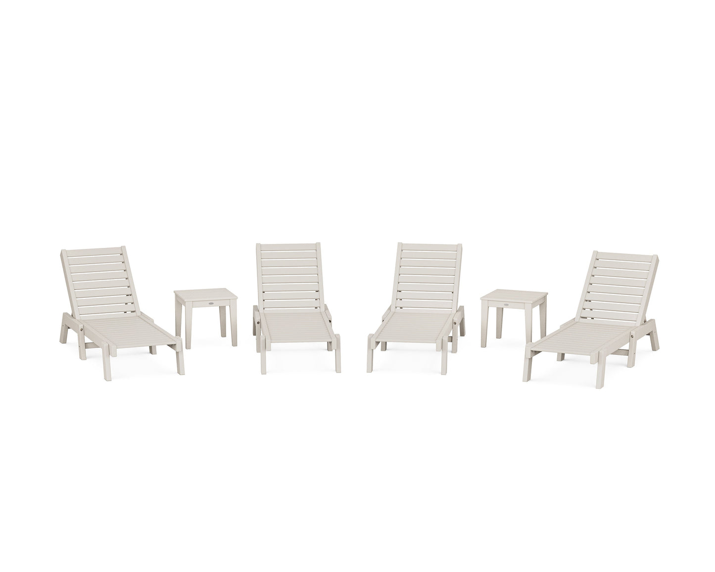 POLYWOOD Captain Chaise 6-Piece Set — Sand