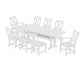 POLYWOOD Braxton 9-Piece Farmhouse Dining Set with Trestle Legs — White