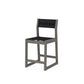 POLYWOOD EDGE Sling Counter Side Chair — Driftwood / Black Sling