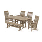 POLYWOOD Acadia 6-Piece Farmhouse Dining Set with Bench — Vintage Sahara