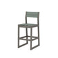 POLYWOOD EDGE Sling Bar Side Chair — Driftwood / Dupioni Sea Mist Sling