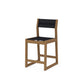 POLYWOOD EDGE Sling Counter Side Chair — Natural / Black Sling