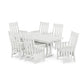 POLYWOOD Acadia Arm Chair 7-Piece Farmhouse Dining Set with Trestle Legs — White
