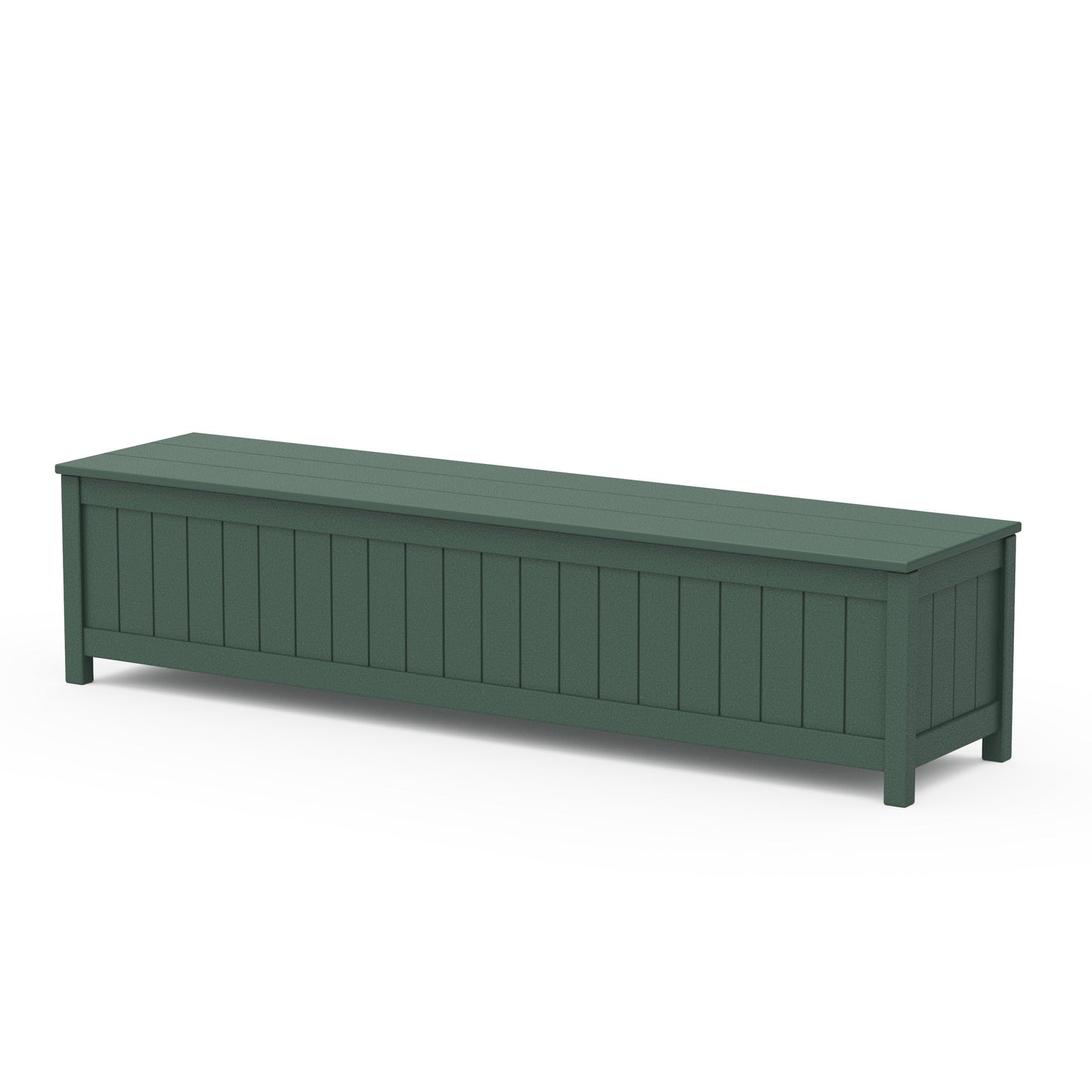 POLYWOOD Vineyard 72" Storage Bench — Green