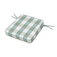 POLYWOOD Acadia Dining Arm Seat Cushion — Buffalo Plaid Glacier Spa