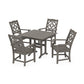 POLYWOOD Chinoiserie 5-Piece Farmhouse Dining Set — Driftwood