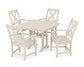 POLYWOOD Braxton 5-Piece Farmhouse Dining Set With Trestle Legs — Sand