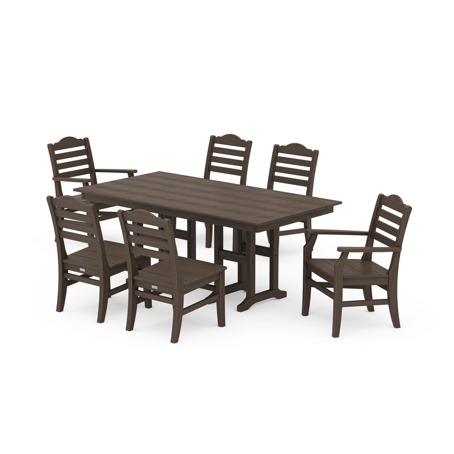 POLYWOOD Savannah 7-Piece Farmhouse Dining Set — Kona