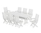POLYWOOD Captain 9-Piece Dining Set with Trestle Legs — White