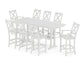 POLYWOOD Braxton 9-Piece Bar Set with Trestle Legs — White