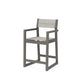 POLYWOOD EDGE Sling Counter Arm Chair — Driftwood / Birch Sling