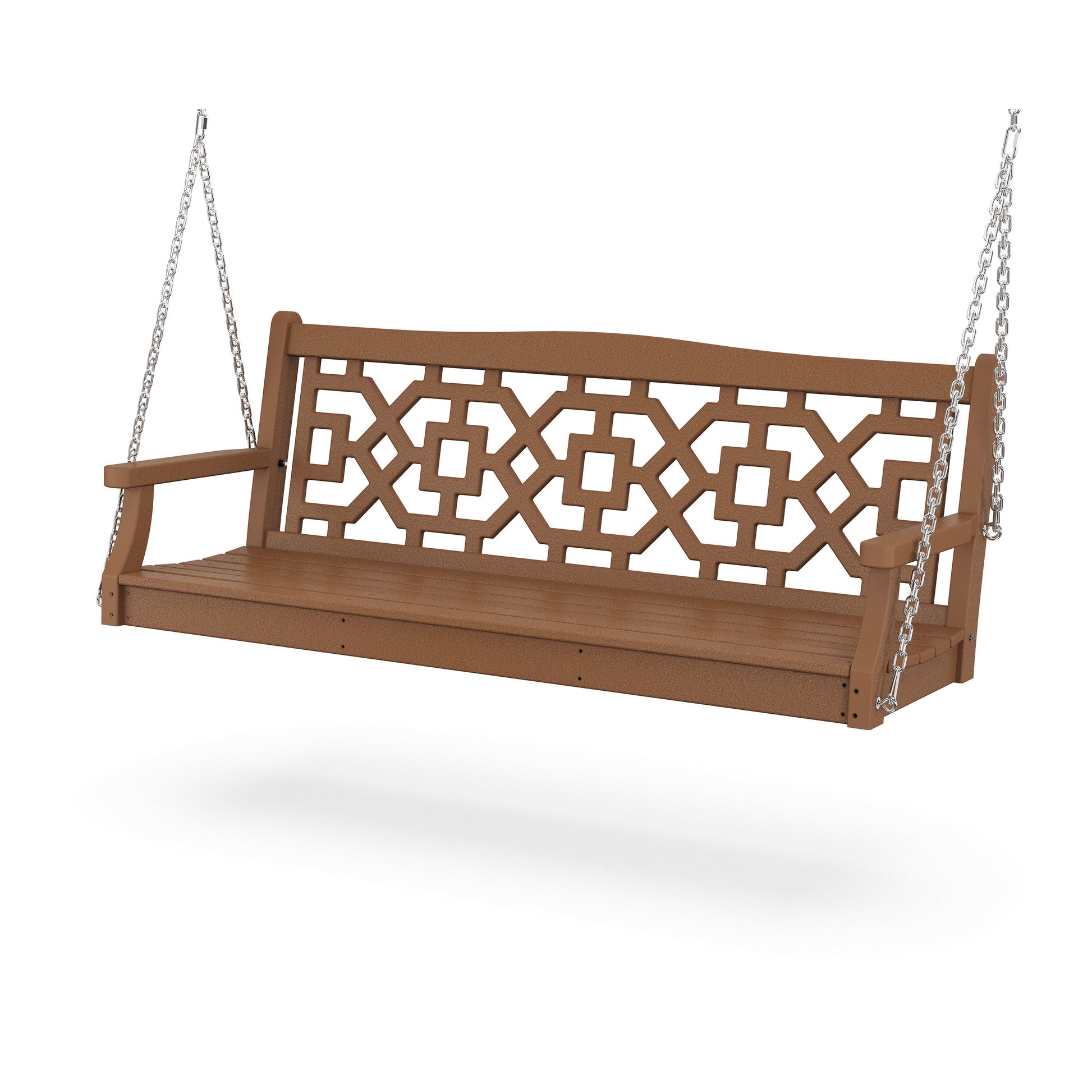POLYWOOD Chinoiserie 60" Swing — Teak