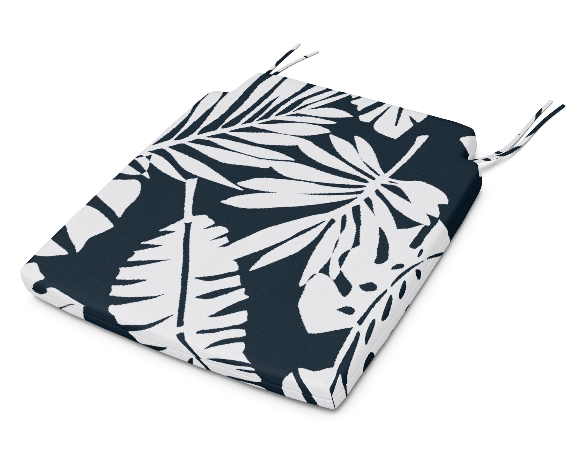 POLYWOOD Savannah Dining Seat Pad — Leaf Marine Indigo