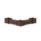 POLYWOOD 48" Country Living L- Shaped Planter Storage Bench Corner Set- Large — Mahogany