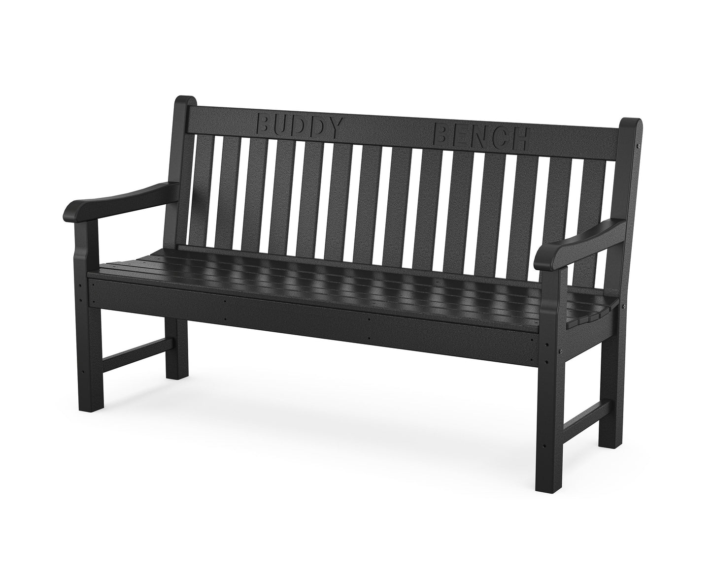 POLYWOOD 60" Buddy Bench — Black
