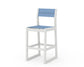POLYWOOD EDGE Sling Bar Side Chair — Vintage White / Poolside Sling