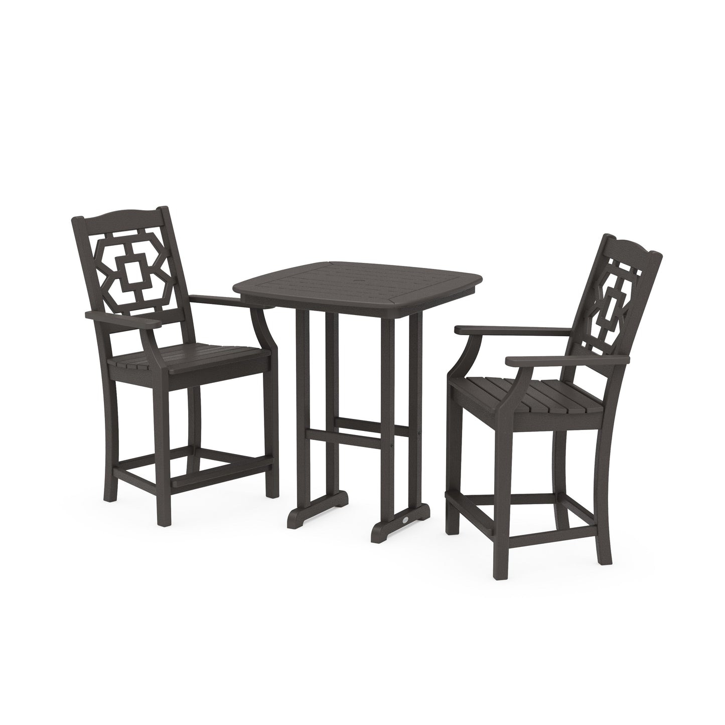 POLYWOOD Chinoiserie 3-Piece Counter Set — Vintage Coffee